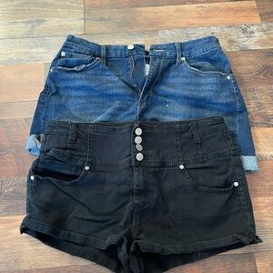 No Boundaries Blue and Black Jean Shorts Size 15
